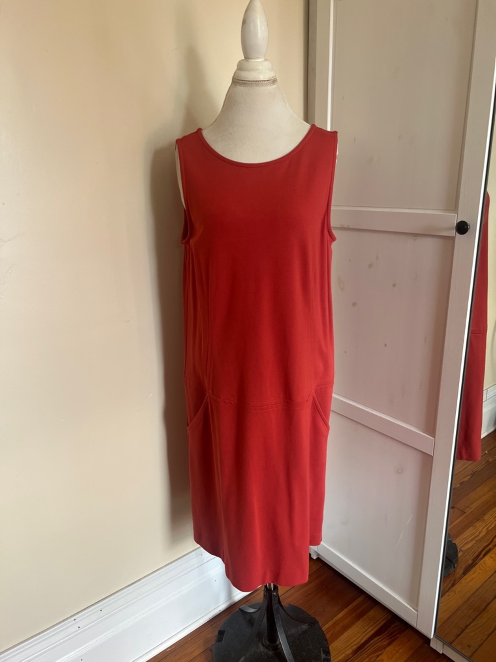 Talbots Terra Cotta Sleeveless Knit Sheath Dress - Gently Used - Size 12